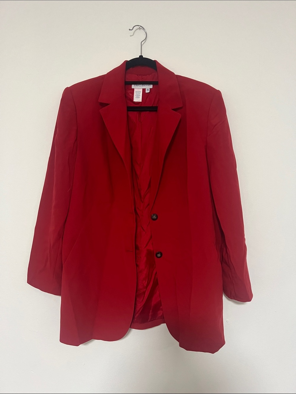 david brooks Red Women's Blazer - Single-Breasted